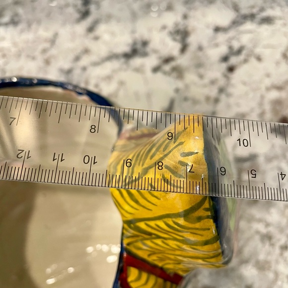 Vintage Hand-painted Mexican Talavera Ceramic Chicken Planter - Picture 11 of 11